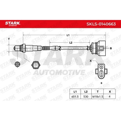 Lambda (Oxygen) Sensor Stark SKLS-0140663 SKLS-0140663 - photo 6
