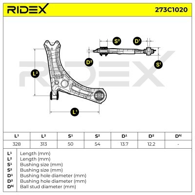 Control Arm RIDEX 273C1020 273C1020 - photo 6
