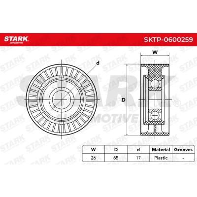 Belt Tensioner V-Ribbed Belt Stark SKTP-0600259 SKTP-0600259 - photo 5