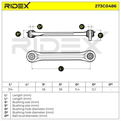 Control Arm RIDEX 273C0486 273C0486 - photo 5