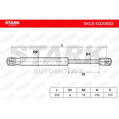Gas Spring, boot-/cargo area Stark SKGS-0220833 SKGS-0220833 - photo 5