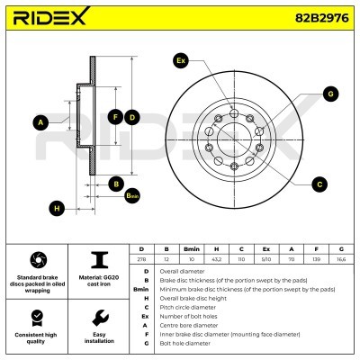 Brake Disc RIDEX 82B2976 82B2976 - photo 5