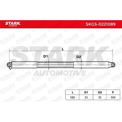 Gas Spring, boot-/cargo area Stark SKGS-0221089 SKGS-0221089 - photo 9