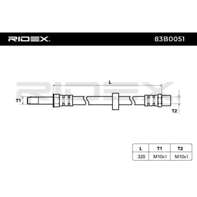 Brake Hose RIDEX 83B0051 83B0051 - photo 3