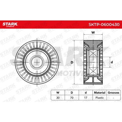 Belt Tensioner V-Ribbed Belt Stark SKTP-0600430 SKTP-0600430 - photo 6