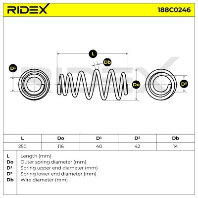 Suspension Spring RIDEX 188C0246 188C0246 - photo 5