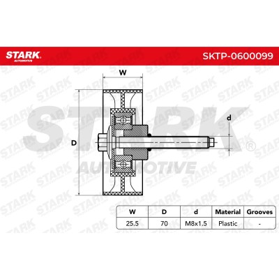 Belt Tensioner V-Ribbed Belt Stark SKTP-0600099 SKTP-0600099 - photo 5