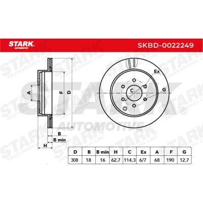 Brake Disc Stark SKBD-0022249 SKBD-0022249 - photo 5