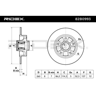 Brake Disc RIDEX 82B0993 82B0993 - photo 4