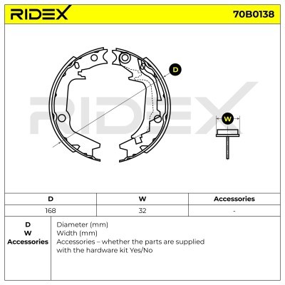 Brake Pads Set RIDEX 70B0138 70B0138 - photo 6