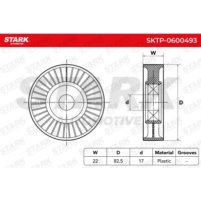 Belt Tensioner V-Ribbed Belt Stark SKTP-0600493 SKTP-0600493 - photo 5