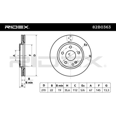 Brake Disc RIDEX 82B0363 82B0363 - photo 2