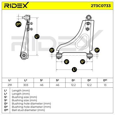 Control Arm RIDEX 273C0733 273C0733 - photo 7