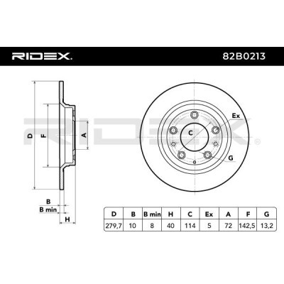 Brake Disc RIDEX 82B0213 82B0213 - photo 8