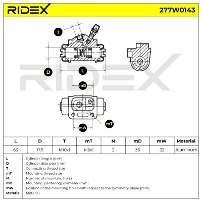 Wheel Brake Cylinder RIDEX 277W0143 277W0143 - photo 6