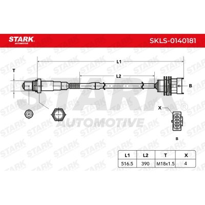 Lambda (Oxygen) Sensor Stark SKLS-0140181 SKLS-0140181 - photo 6