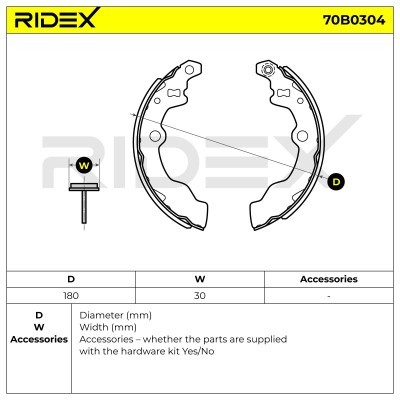 Brake Pads Set RIDEX 70B0304 70B0304 - photo 5