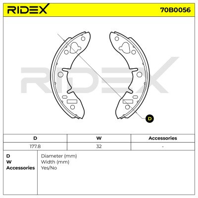 Brake Pads Set RIDEX 70B0056 70B0056 - photo 6