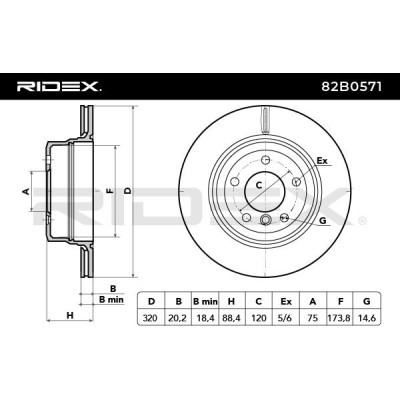 Brake Disc RIDEX 82B0571 82B0571 - photo 6