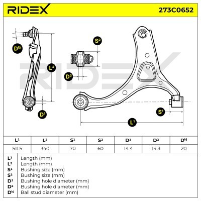 Control Arm RIDEX 273C0652 273C0652 - photo 7