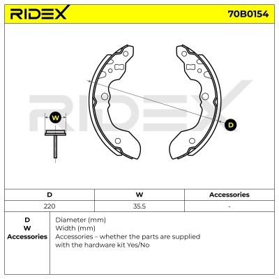 Brake Pads Set RIDEX 70B0154 70B0154 - photo 5