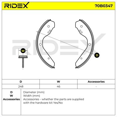 Brake Pads Set RIDEX 70B0347 70B0347 - photo 5