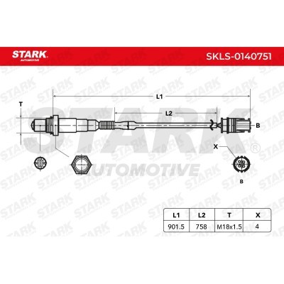 Lambda (Oxygen) Sensor Stark SKLS-0140751 SKLS-0140751 - photo 6
