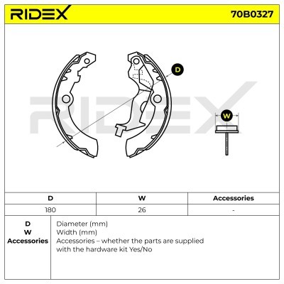 Brake Pads Set RIDEX 70B0327 70B0327 - photo 5