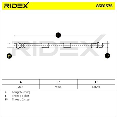 Brake Hose RIDEX 83B1375 83B1375 - photo 5