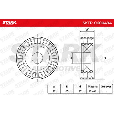 Belt Tensioner V-Ribbed Belt Stark SKTP-0600494 SKTP-0600494 - photo 5