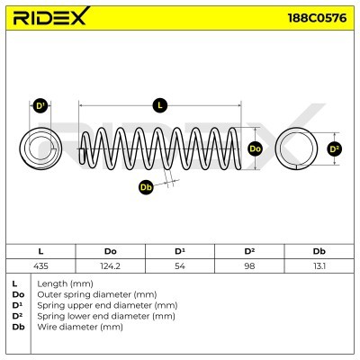 Suspension Spring RIDEX 188C0576 188C0576 - photo 5