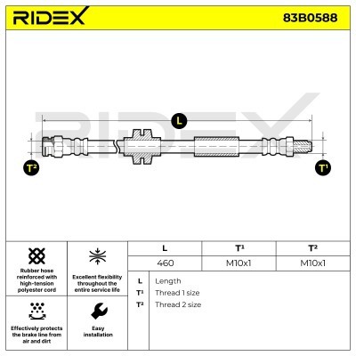 Brake Hose RIDEX 83B0588 83B0588 - photo 7