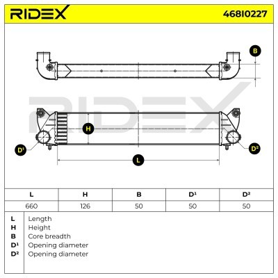 Intercooler, Charger RIDEX 468I0227 468I0227 - photo 7
