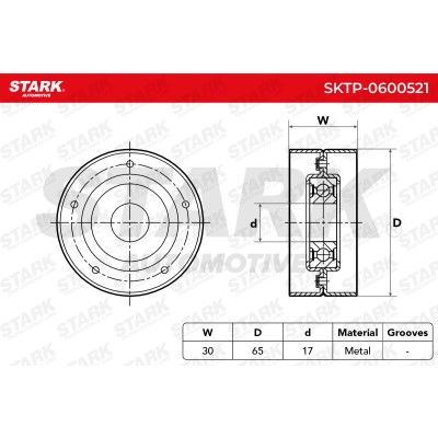 Belt Tensioner V-Ribbed Belt Stark SKTP-0600521 SKTP-0600521 - photo 6