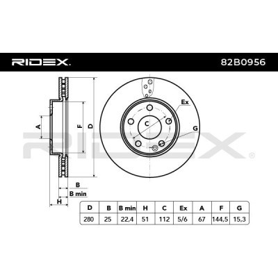 Brake Disc RIDEX 82B0956 82B0956 - photo 5