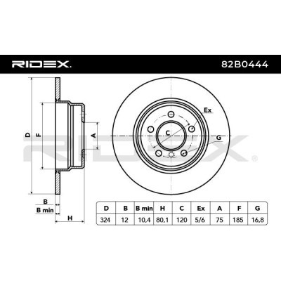 Brake Disc RIDEX 82B0444 82B0444 - photo 7
