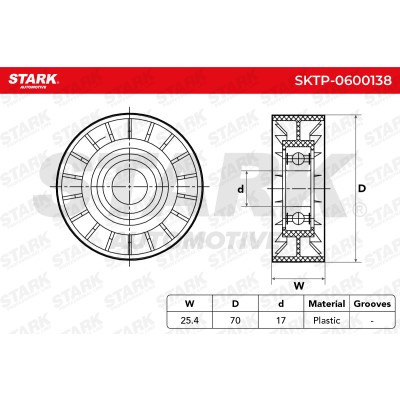 Belt Tensioner V-Ribbed Belt Stark SKTP-0600138 SKTP-0600138 - photo 5