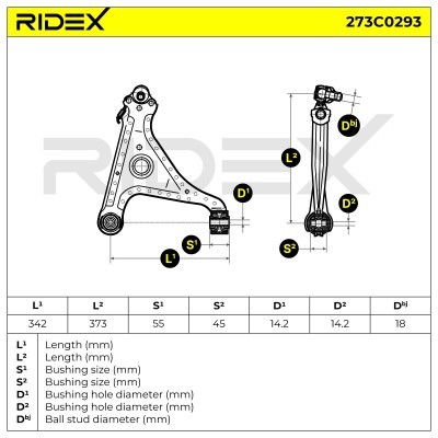 Control Arm RIDEX 273C0293 273C0293 - photo 7