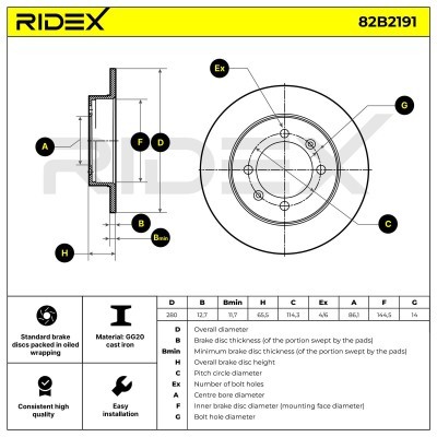Brake Disc RIDEX 82B2191 82B2191 - photo 6
