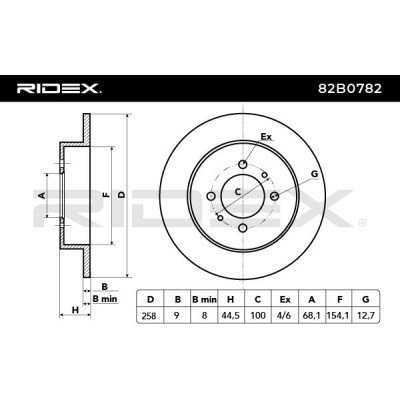 Brake Disc RIDEX 82B0782 82B0782 - photo 4