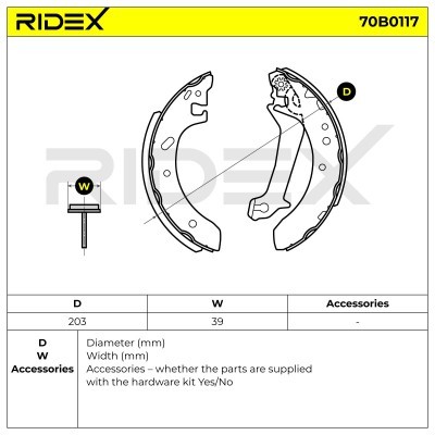 Brake Pads Set RIDEX 70B0117 70B0117 - photo 5