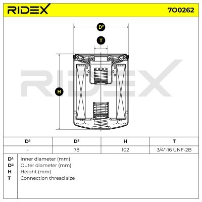 Oil Filter RIDEX 7O0262 7O0262 - photo 6