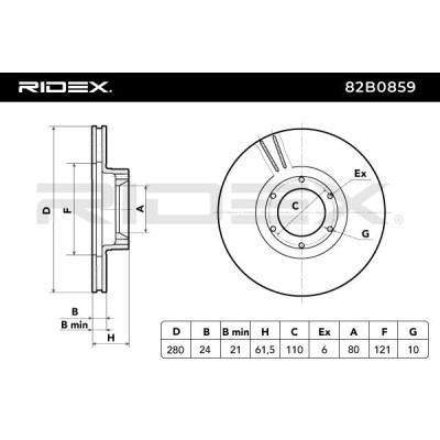 Brake Disc RIDEX 82B0859 82B0859 - photo 6