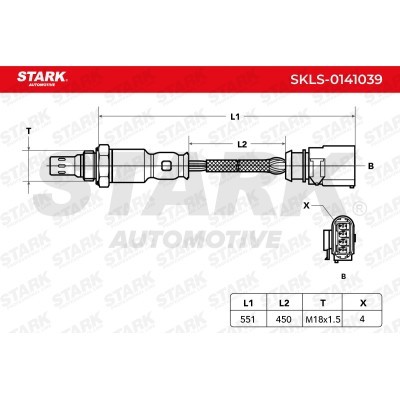 Lambda (Oxygen) Sensor Stark SKLS-0141039 SKLS-0141039 - photo 5