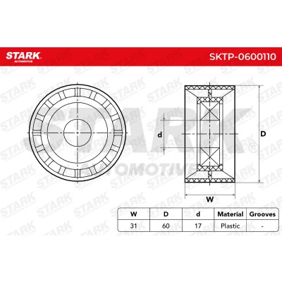 Belt Tensioner V-Ribbed Belt Stark SKTP-0600110 SKTP-0600110 - photo 5
