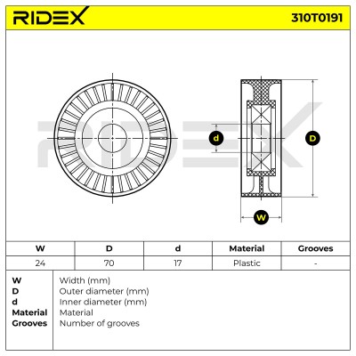 Belt Tensioner V-Ribbed Belt RIDEX 310T0191 310T0191 - photo 6