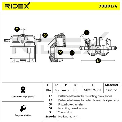 Brake Caliper RIDEX 78B0134 78B0134 - photo 4