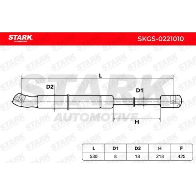 Gas Spring, boot-/cargo area Stark SKGS-0221010 SKGS-0221010 - photo 6