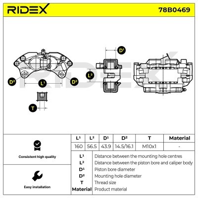 Brake Caliper RIDEX 78B0469 78B0469 - photo 7