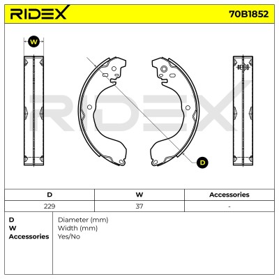 Brake Pads Set RIDEX 70B1852 70B1852 - photo 5